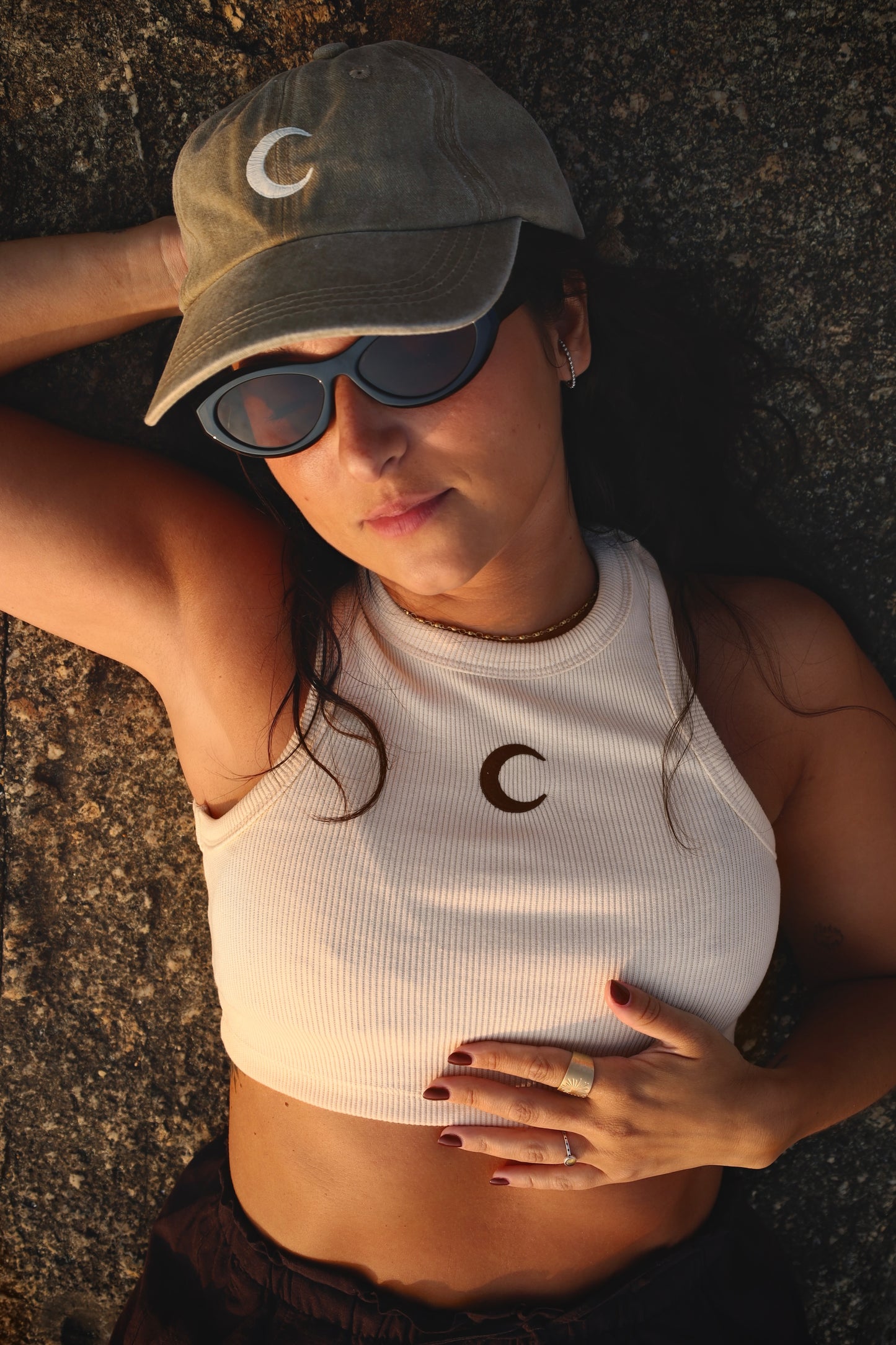 Cream Salty Crop Top