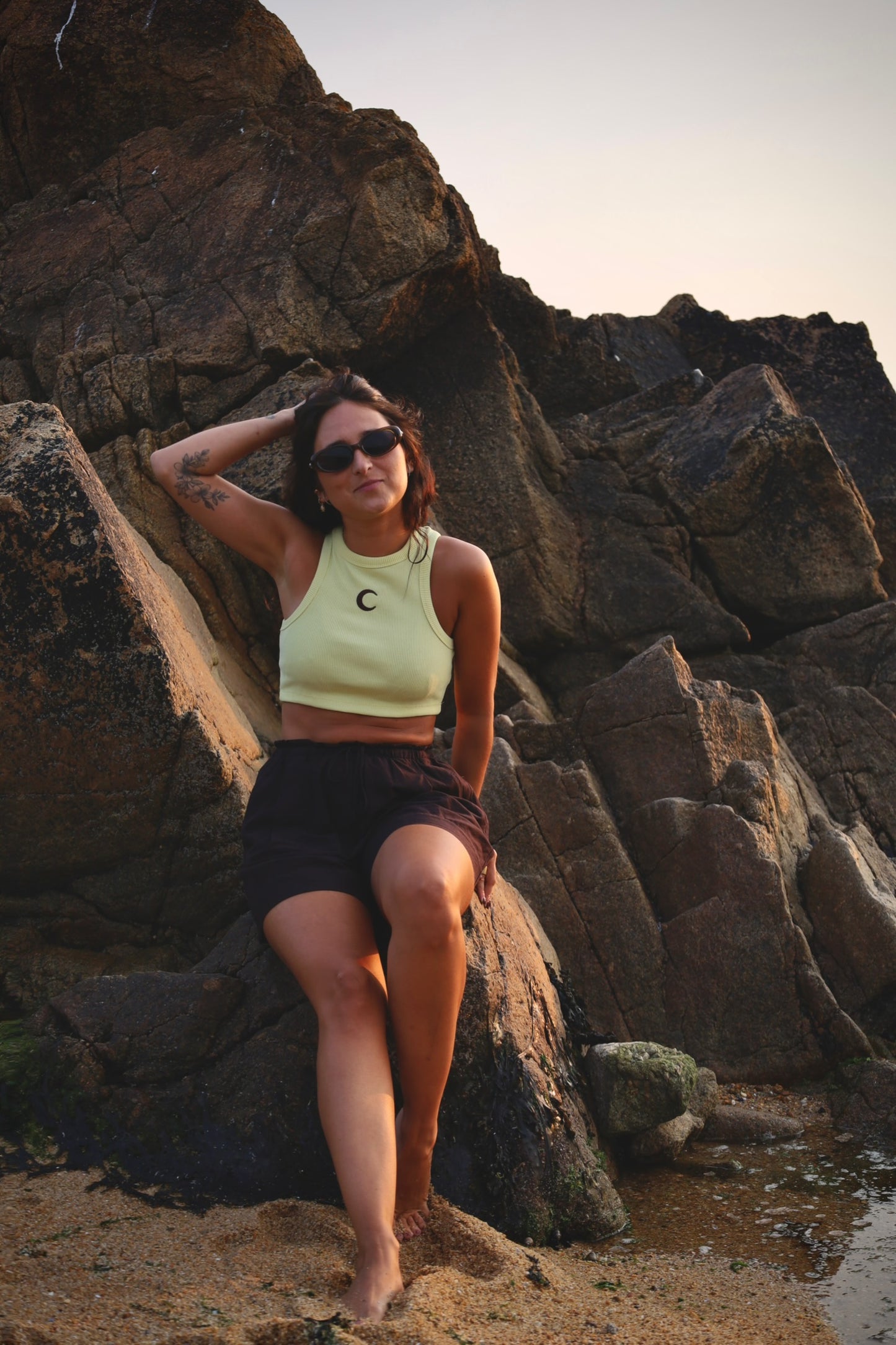 Yellow Salty Crop Top