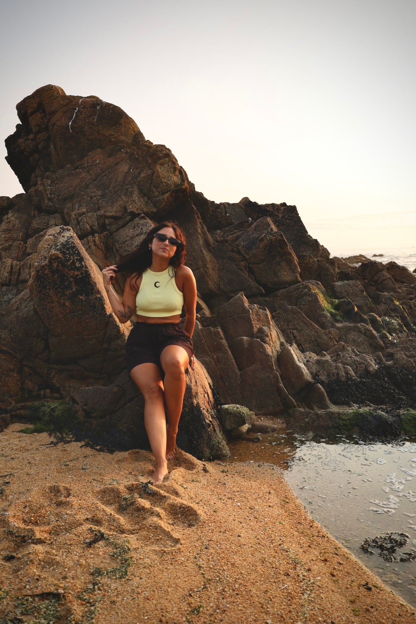 Yellow Salty Crop Top