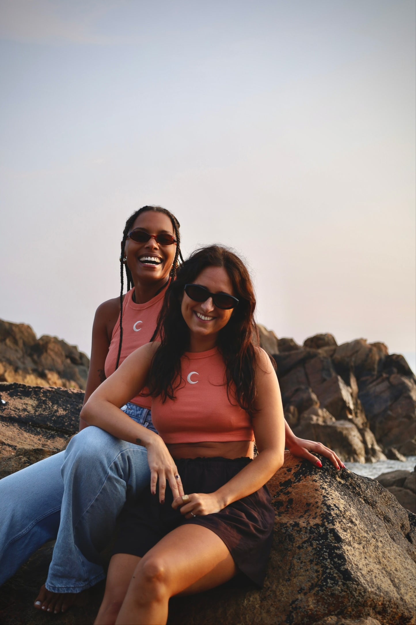 Coral Salty Crop Top