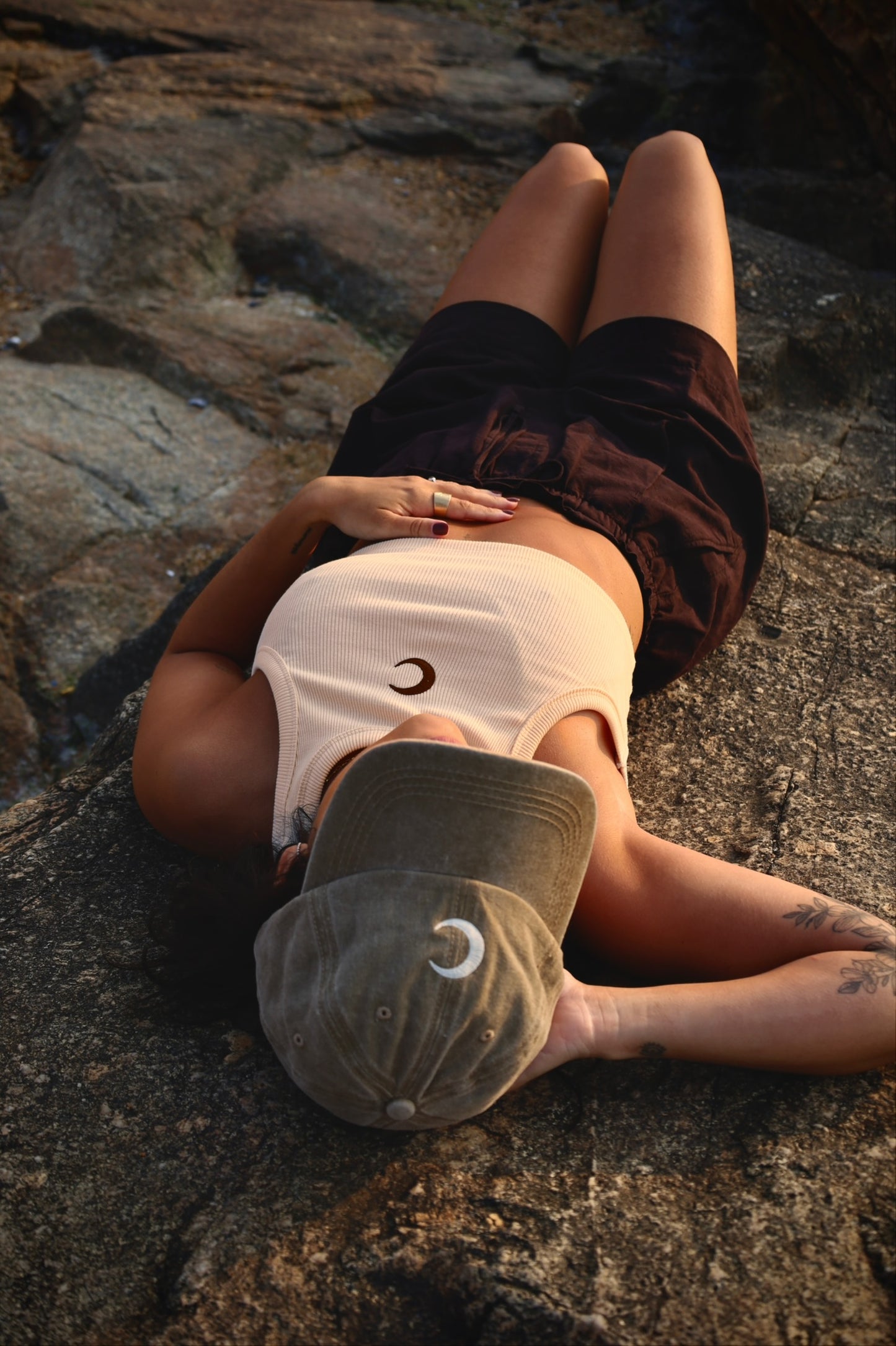 Cream Salty Crop Top