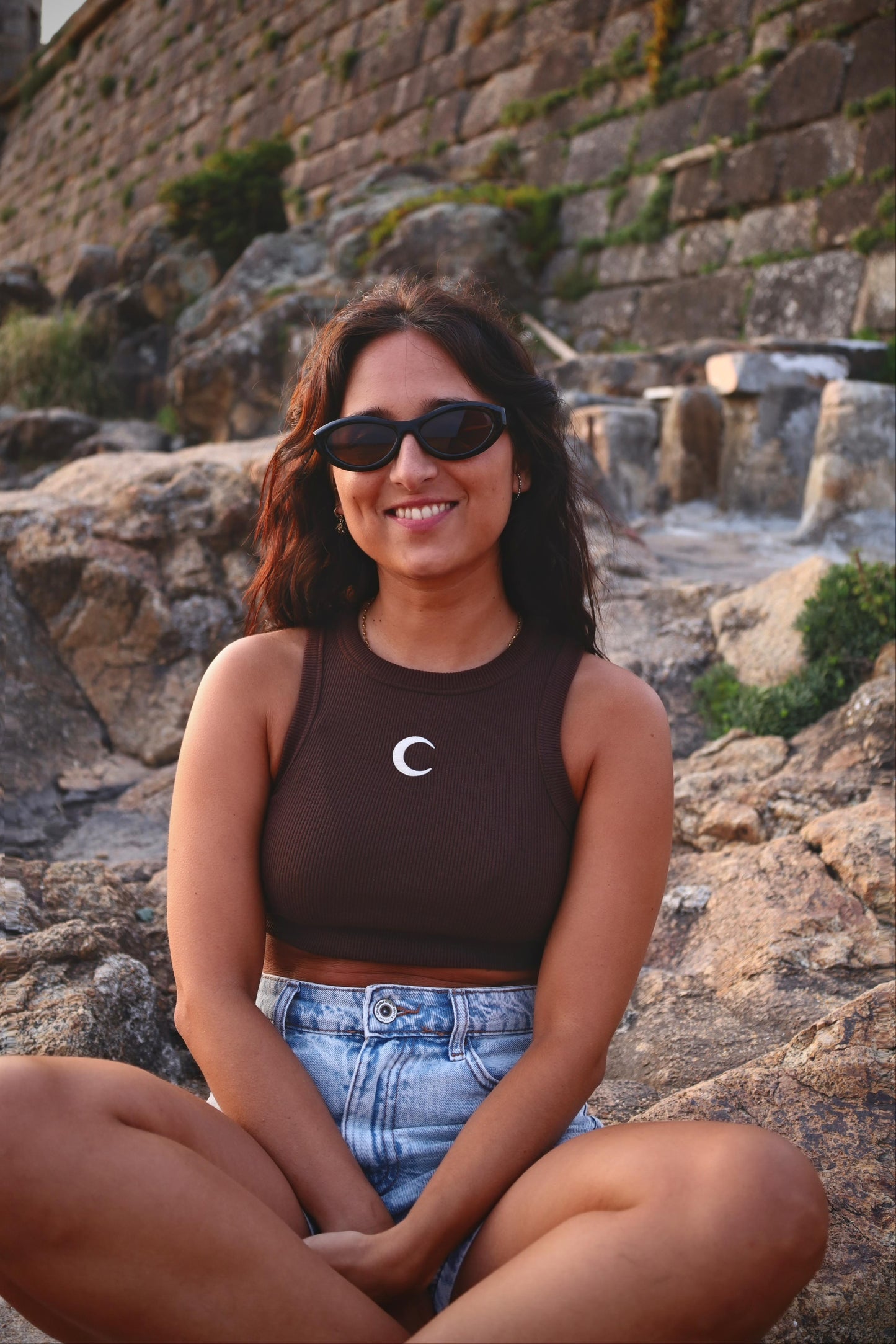 Brown Salty Crop Top